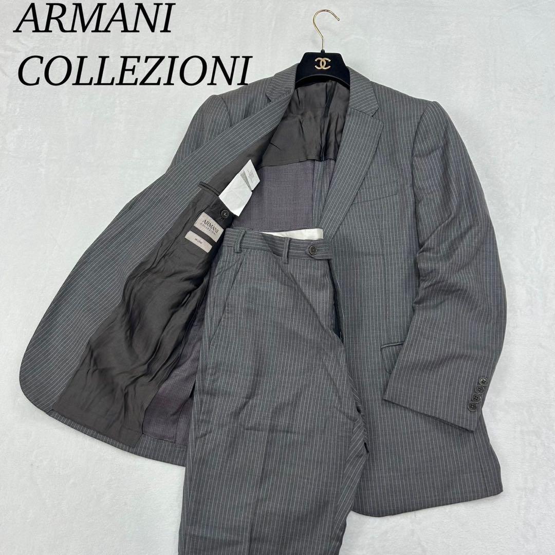 H187 L アルマーニコレツォーニ スーツ上下 グレー メンズ