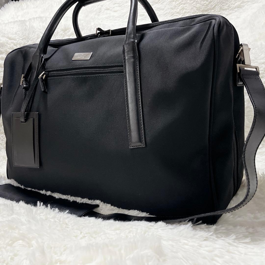 極美品✨GUCCI グッチ　ビジネスバッグ　黒　ボストンバッグ　ショルダーバッグ