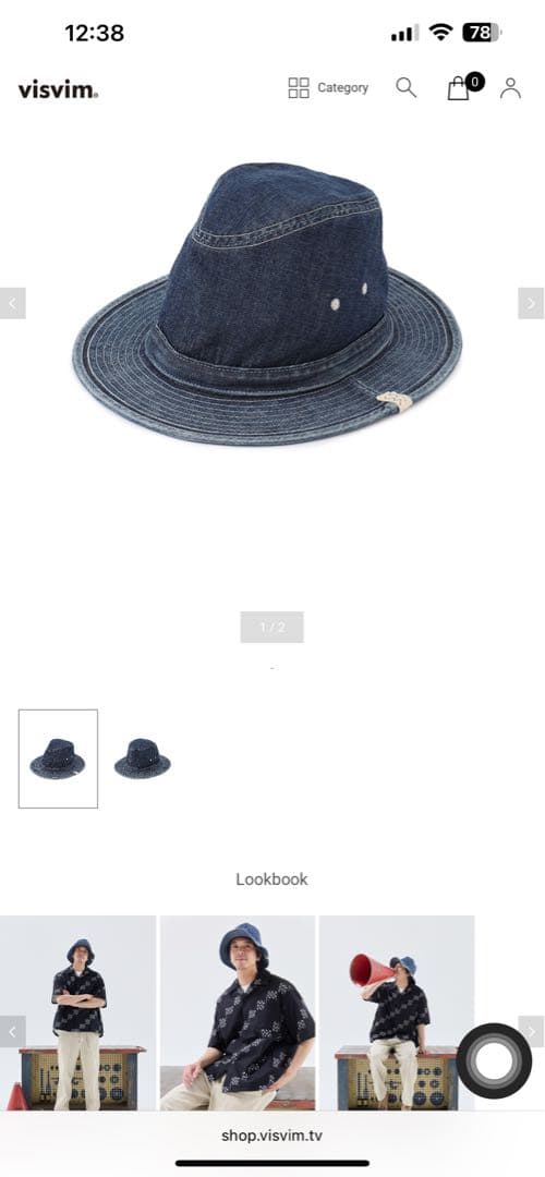 【極美品】visvim MOTORS CLUB BUCKLEY CAP DMGD