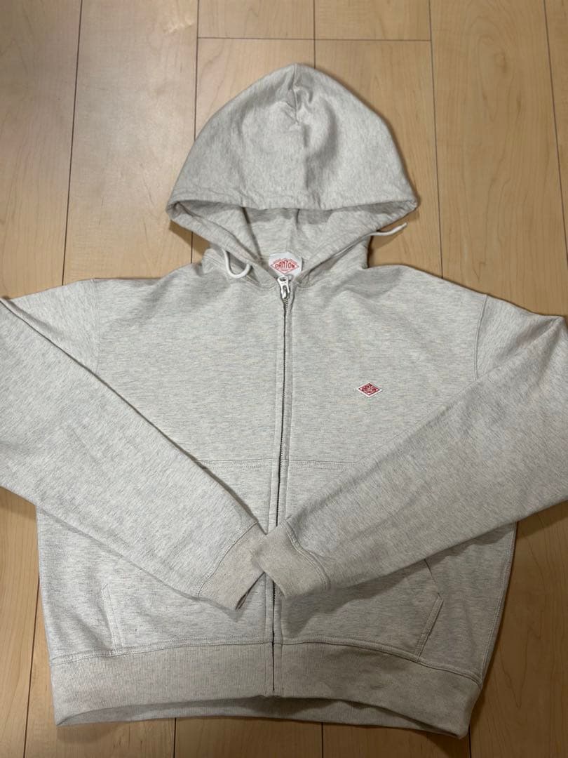 DANTON グレー フード付きパーカー サイズ38