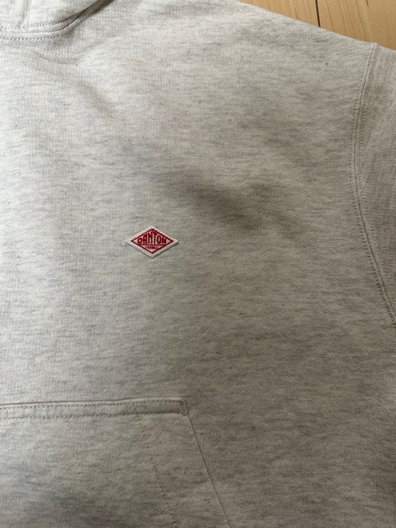 DANTON グレー フード付きパーカー サイズ38