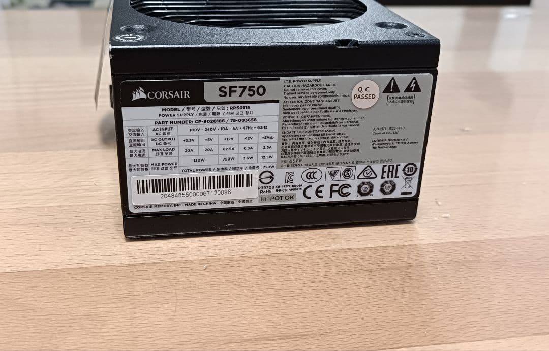ミ*ノ様 Corsair SF750 SFX 電源ユニット 750w プラチナ認