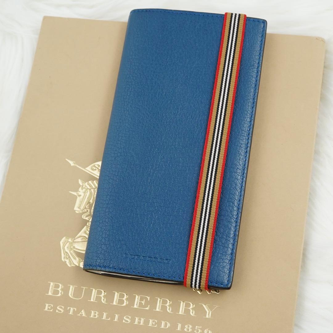 極美品　綺麗　BURBERRY LONDON 長財布　ノバチェック　ブルー