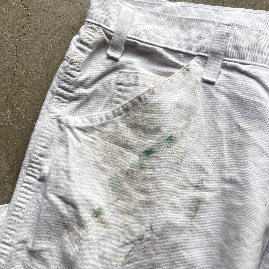 DICKIES ペンキ グランジ ホワイト ペインターパンツ W33