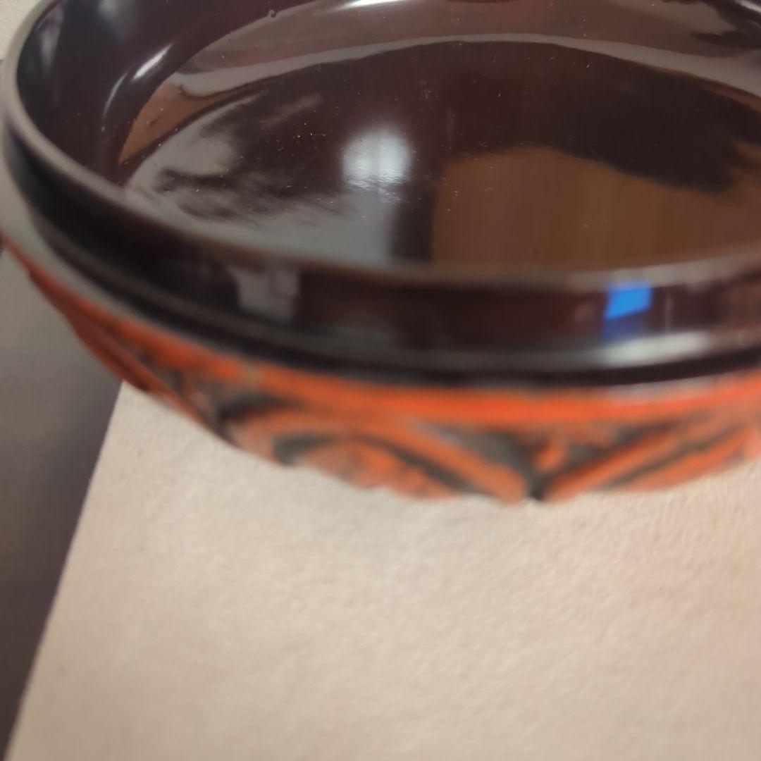 【値下げ】江戸時代　鎌倉彫喰籠　菓子器