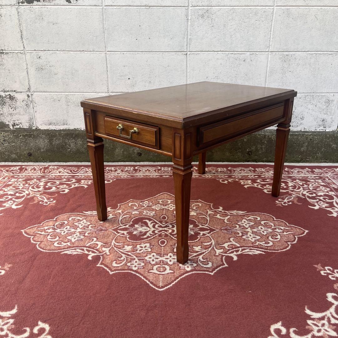 古家具◾️maruni マルニ 地中海シリーズ 木製 サイドテーブル 引き出し付