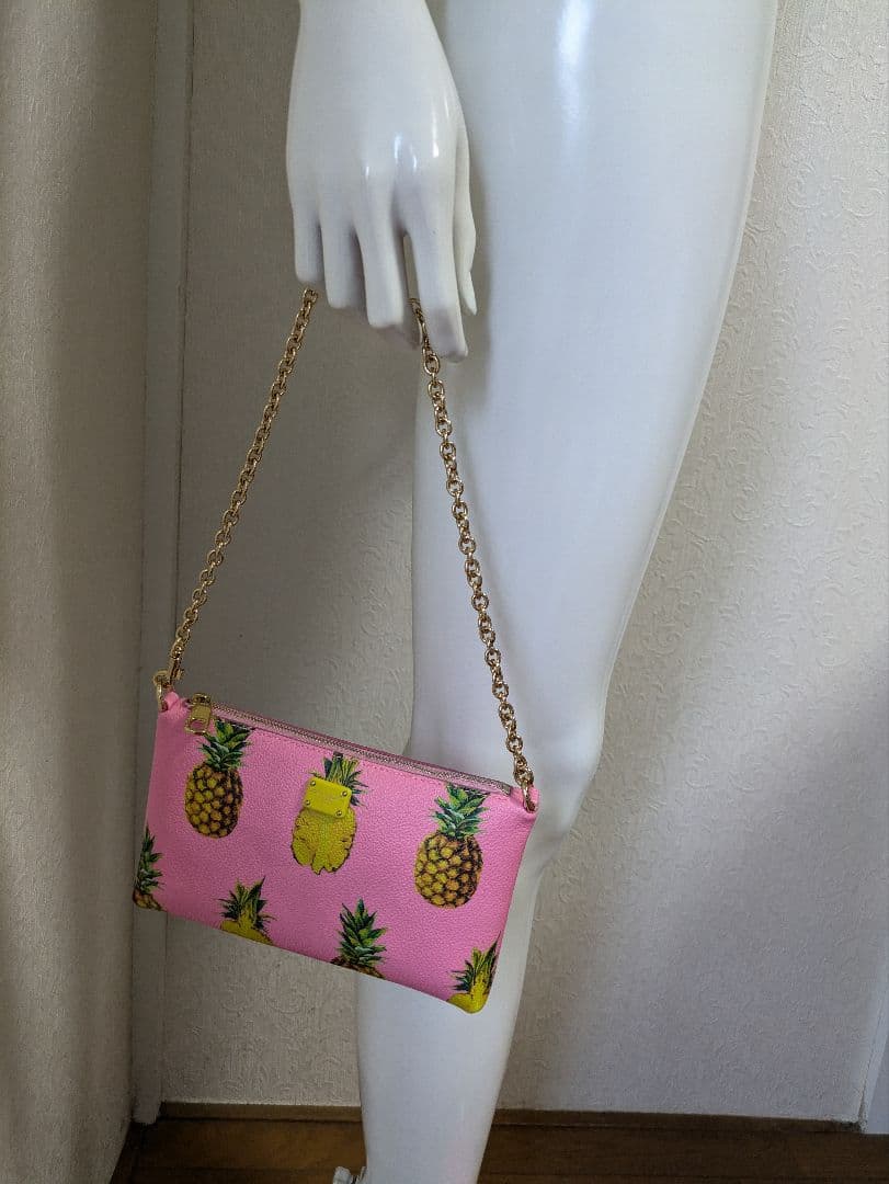 ドルチェ＆ガッバーナ　パイナップルプリント　レザーバッグ