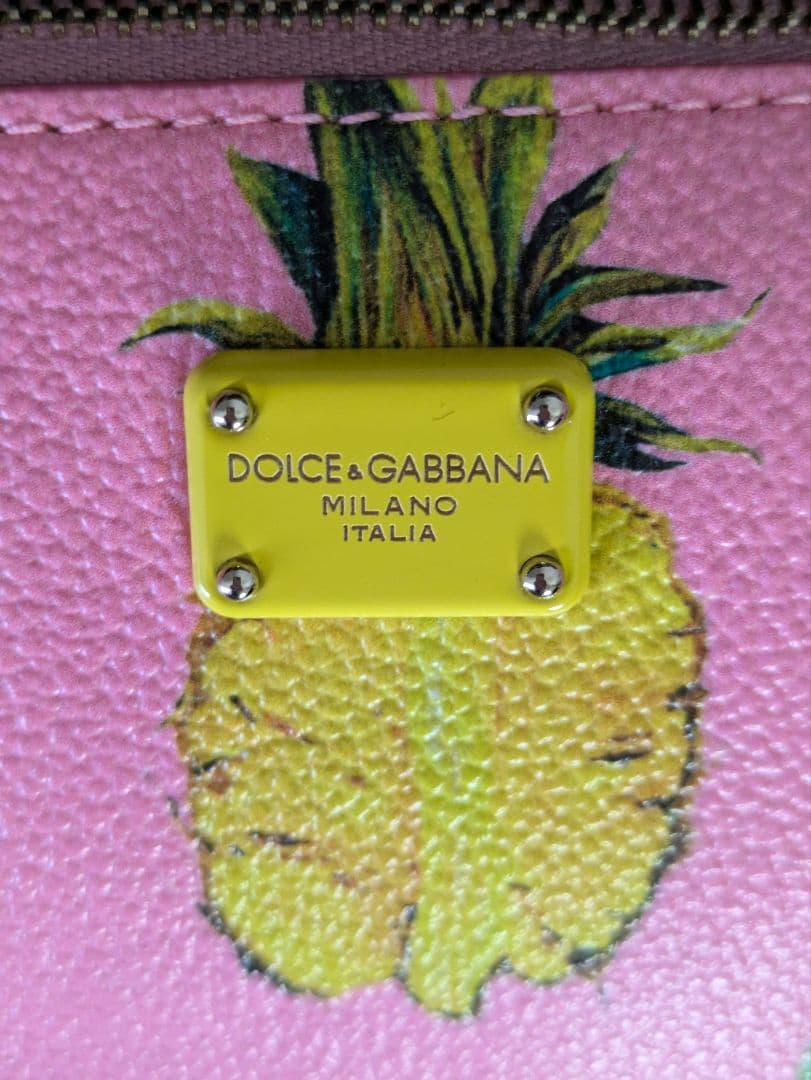 ドルチェ＆ガッバーナ　パイナップルプリント　レザーバッグ