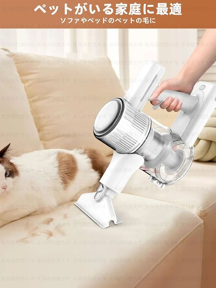 掃除機 コードレス46000pa強力吸引& LED液晶ディスプレイ& 軽量