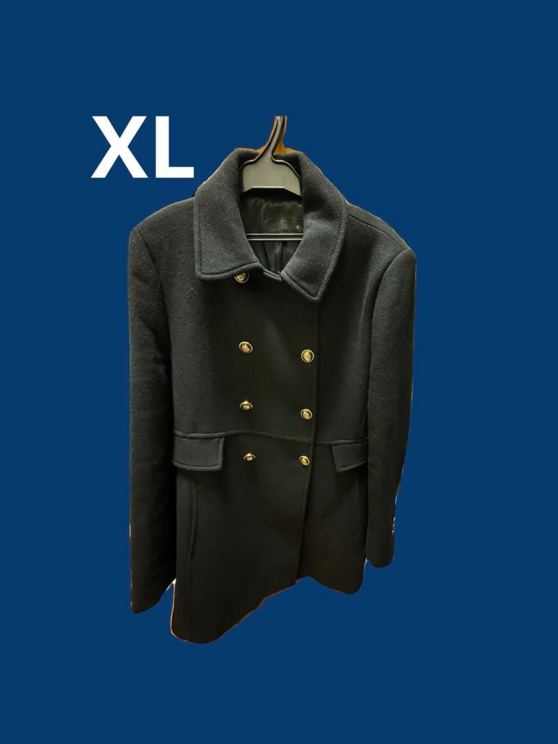 きき zara ザラ　ナポレオンコート　アウター　ブラック　XL