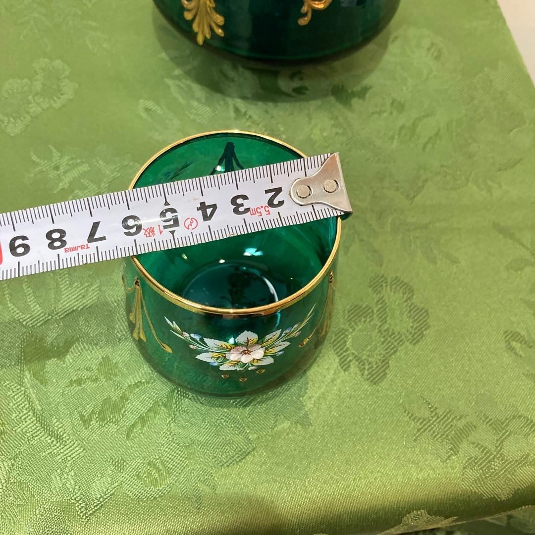 ベネチアンガラス デカンタとグラスセット