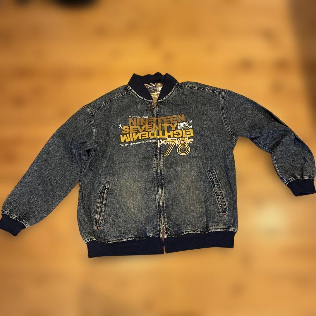 pellepelle デニムセットアップ XL W34 希少当時モノ