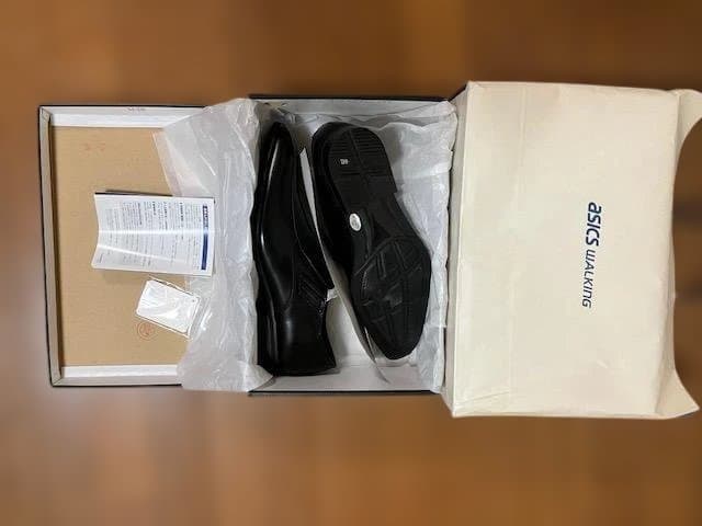 【★新品未使用★】アシックスウォーキング ビジネスシューズ 黒 サイズ27