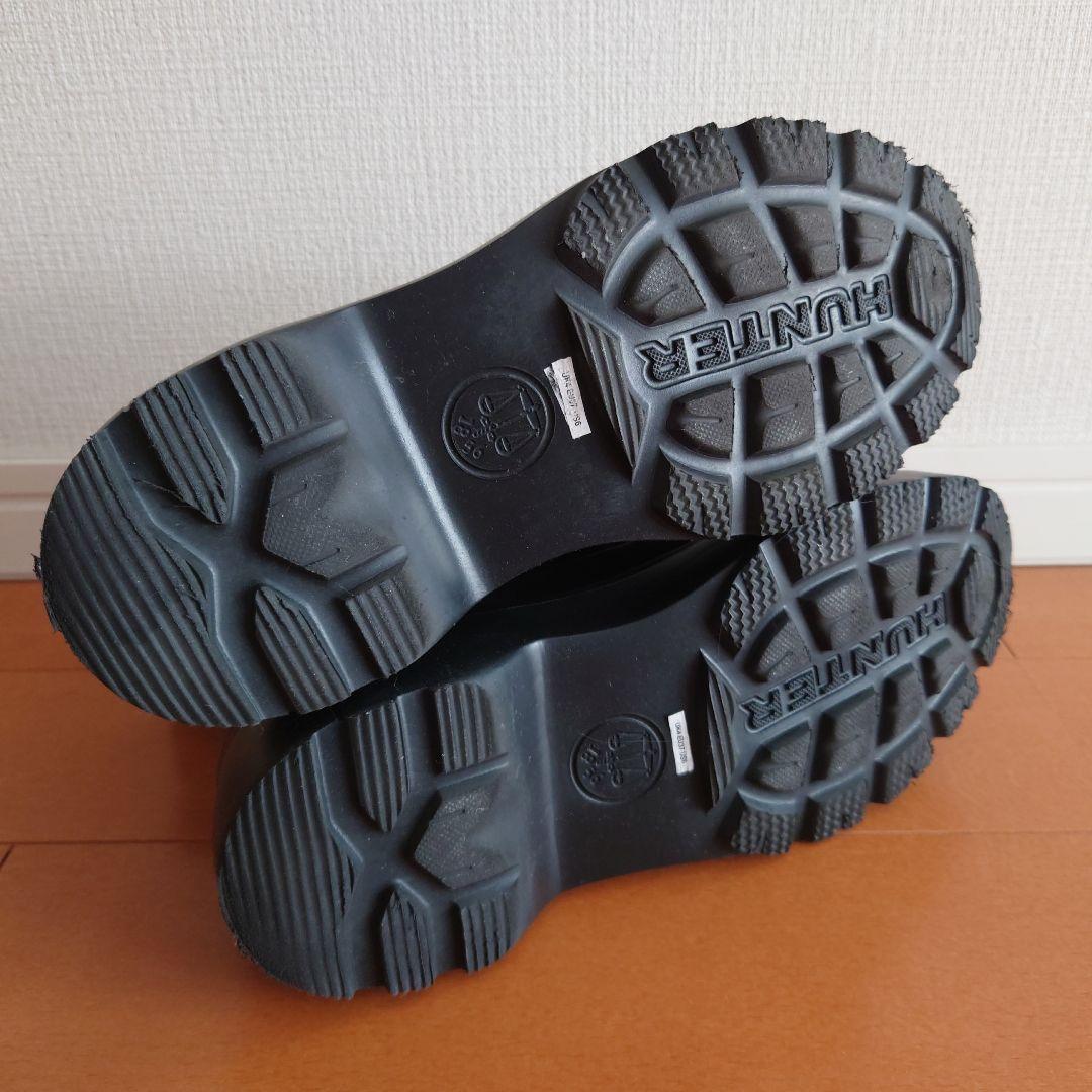 HUNTER エクスプローラー アンクル ジップ フラットフォームブーツ