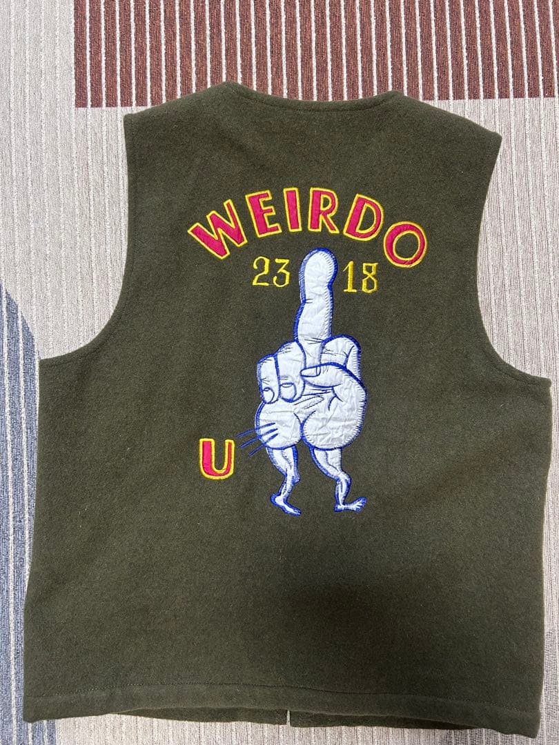WEIRDO ウィアード 刺繍ベスト　バイカースタイル