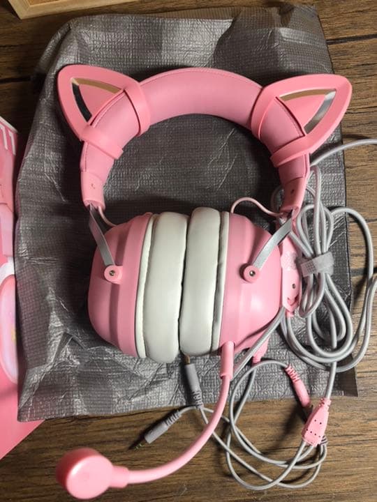 送料無料　光る　猫耳　ネコミミ　ゲーミング　ヘッドセット　ヘッドホン