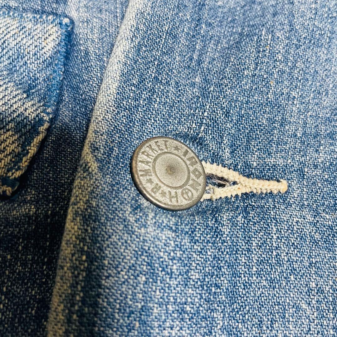 90s 00s ブルーブルー　デニムカバーオール　ブランケット　ハリラン　L