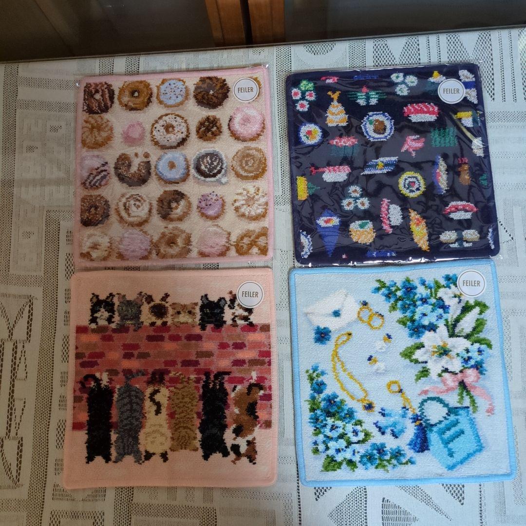 ②フェイラータオルハンカチ4枚セット