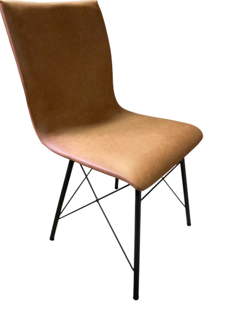 美品　ダイニングチェア　クラッシュゲートCrash Gate　ブラウン&キャメル