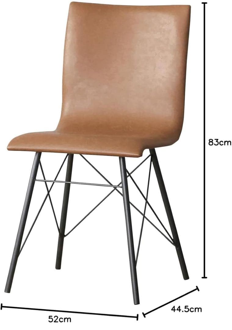 美品　ダイニングチェア　クラッシュゲートCrash Gate　ブラウン&キャメル