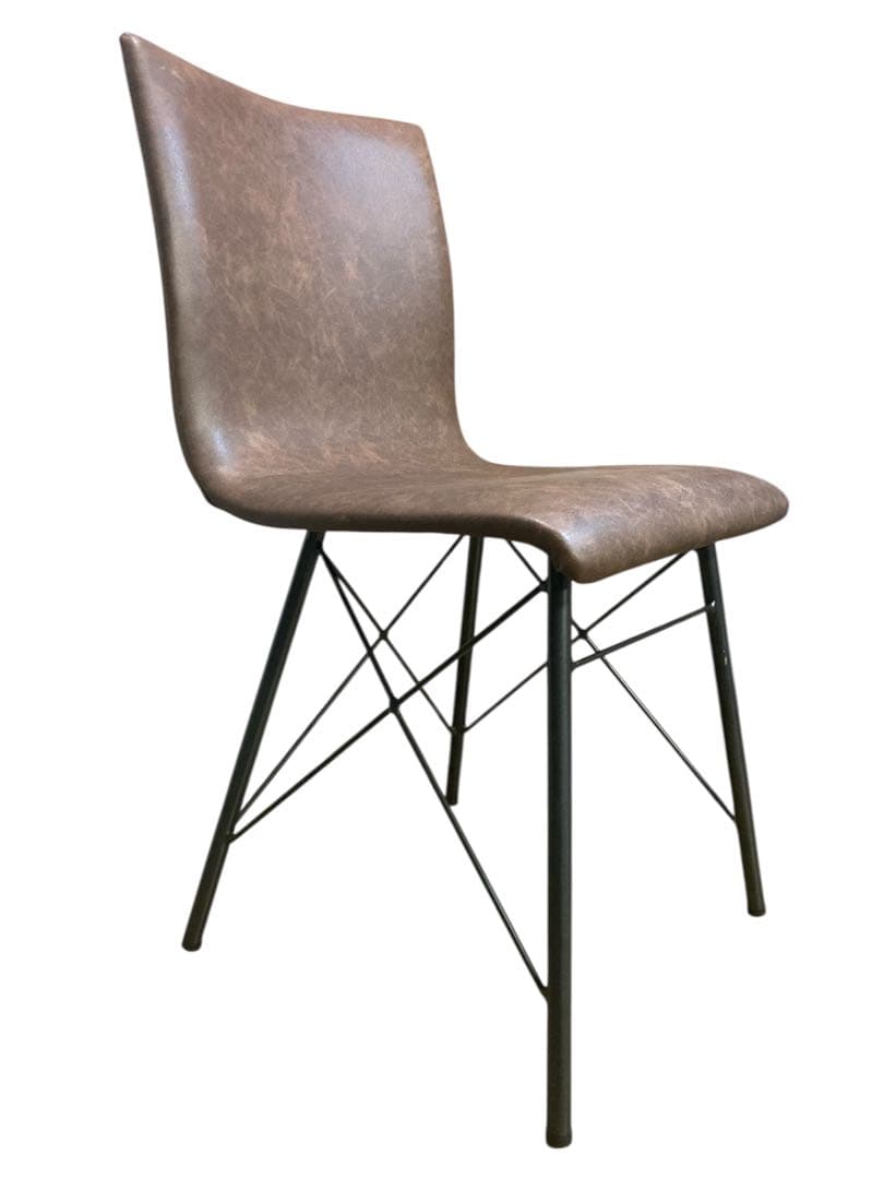 美品　ダイニングチェア　クラッシュゲートCrash Gate　ブラウン&キャメル