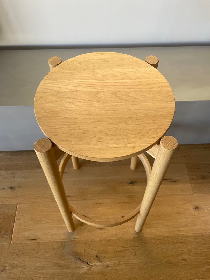 カリモク 木製スツール 無垢材 ナチュラル 美品