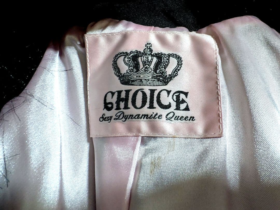 SEXY DYNAMITE QUEEN セクダイ／フェイクファーショートコート黒