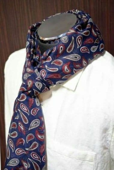 ユンポ DAPPER'S  ストール新品ペイズリー ネイビー&グレー