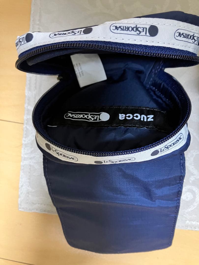 レスポートサック&ZUCCA コラボ ボディバッグ ネイビー ストライプ