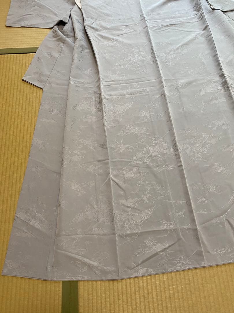 【着物5点セット】袷　色無地　水色　ママ着物　入学　卒業　お茶会