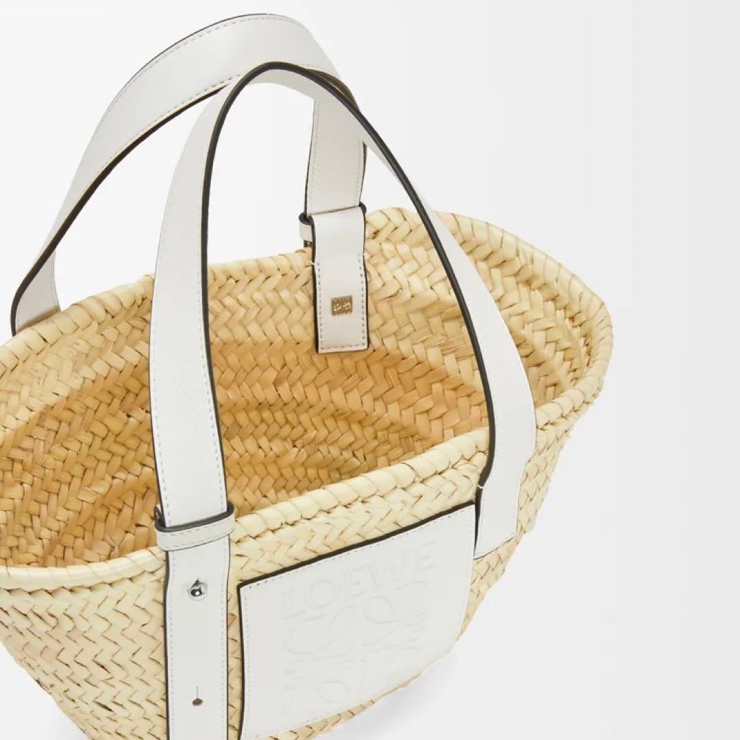 【LOEWE】バスケットバック スモール ホワイト＊専用布袋つき