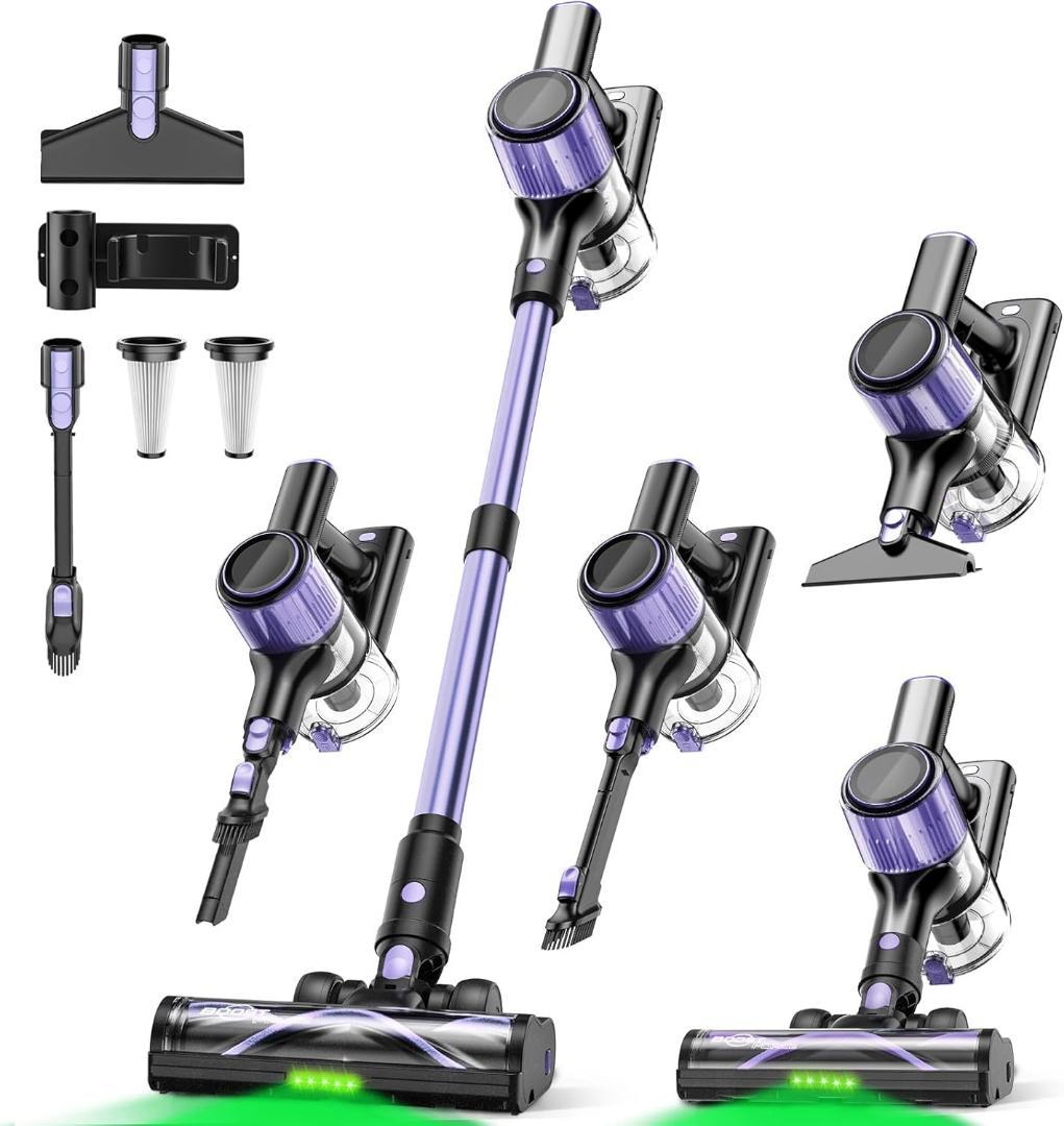 掃除機 コードレス 【68000pa超強力吸引・55分連続稼働・自立式】 コード