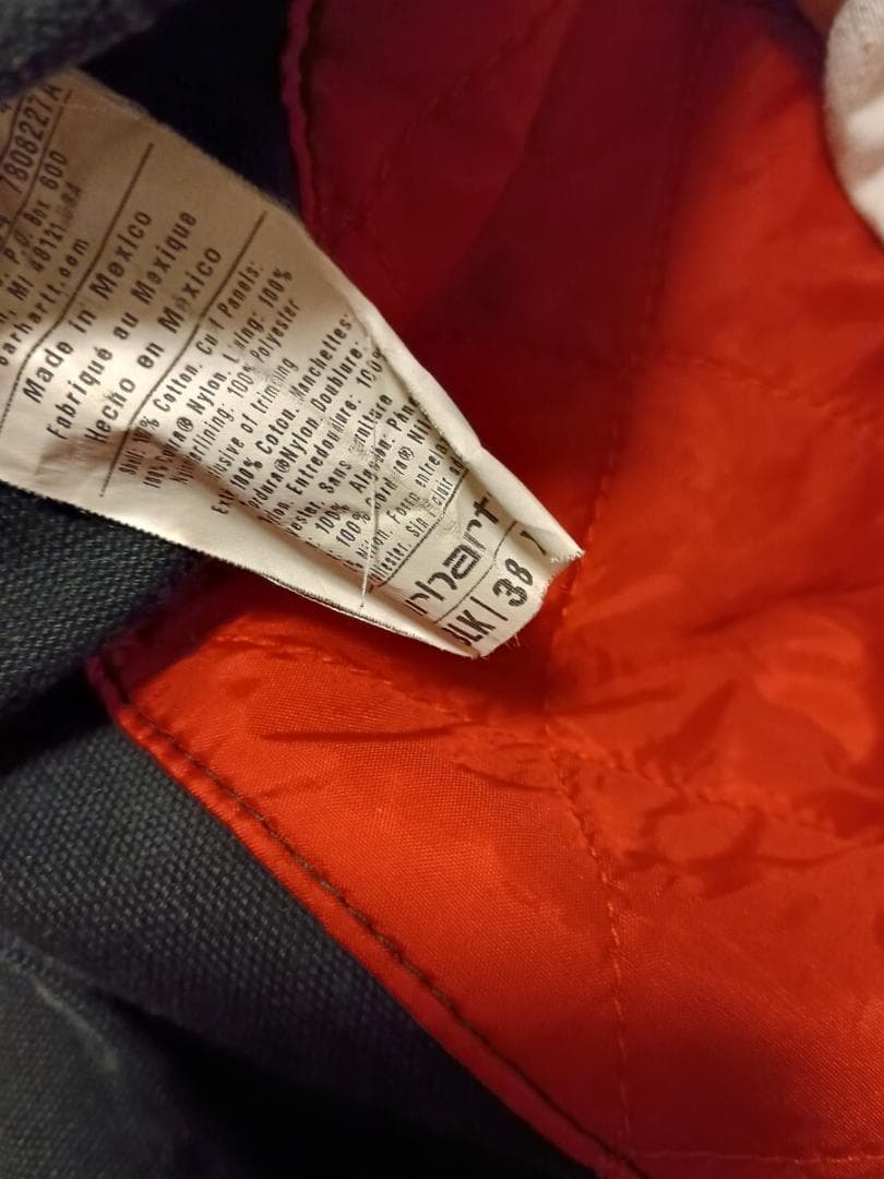 Carhartt カーハートオーバーオール 中綿入り W38 メキシコ製