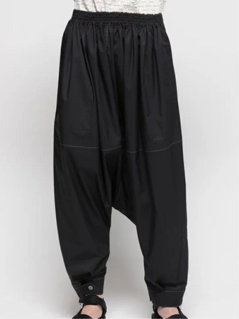 beautiful people ダブルエンドサルエルパンツ　BLACK