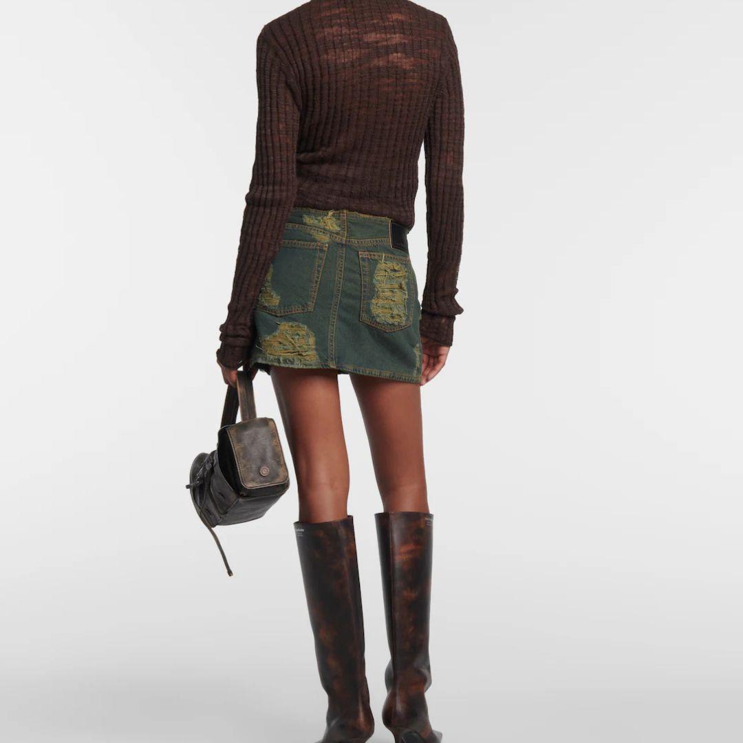 Acne Studios／ダメージデニムミニスカート／アクネストゥディオズ