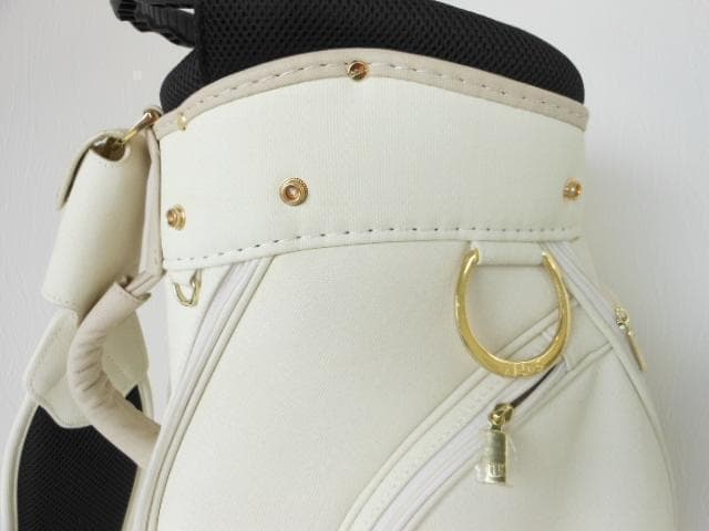 M・Uスポーツ　キャンバス風キャディバッグ　アイボリー　63,800円