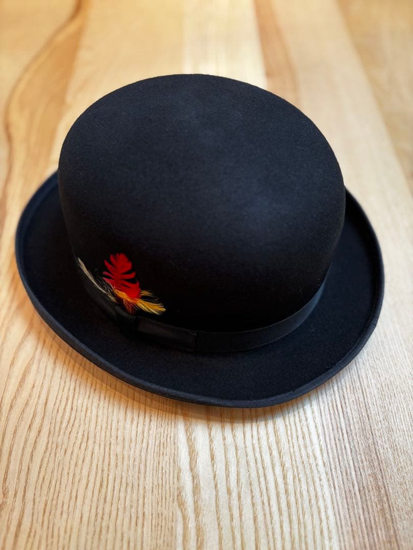 ニューヨークハット ダービー フェルト デラックス 希少 黒 L