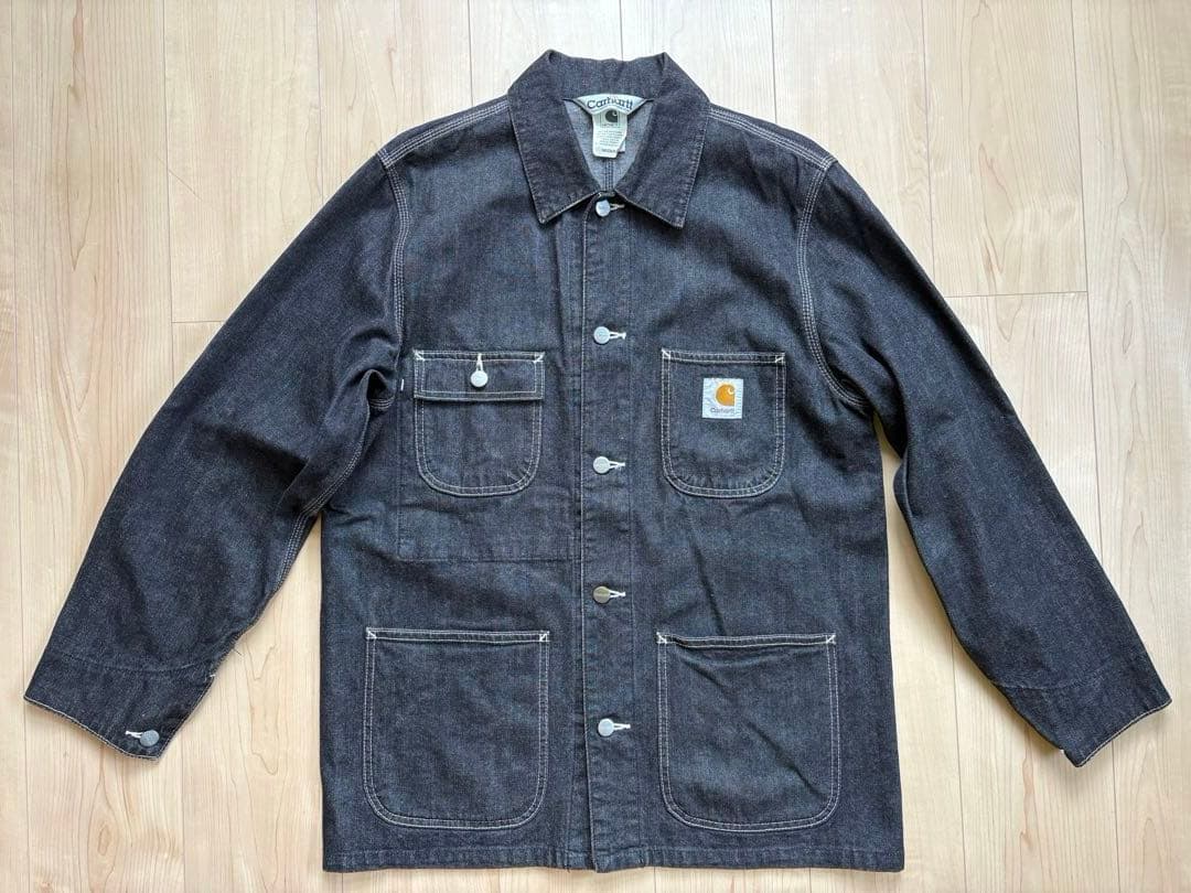 【美品】90s Carhartt ダークデニム カバーオール Mサイズ