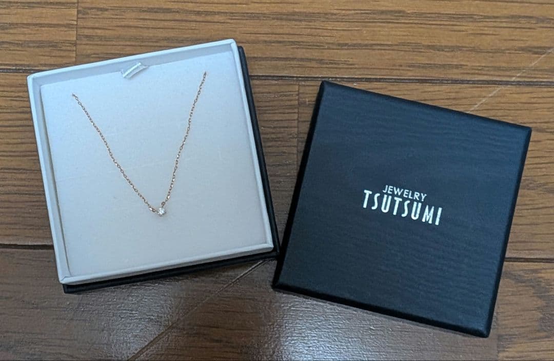 ジュエリー TSUTSUMI K10PG ダイアモンドネックレス