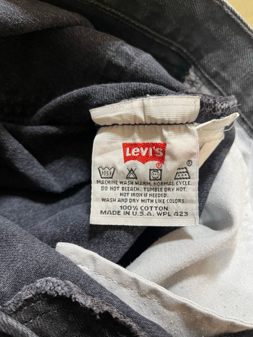 90s 後染め ブラック 501 usa w33 l34 裾上げ有り