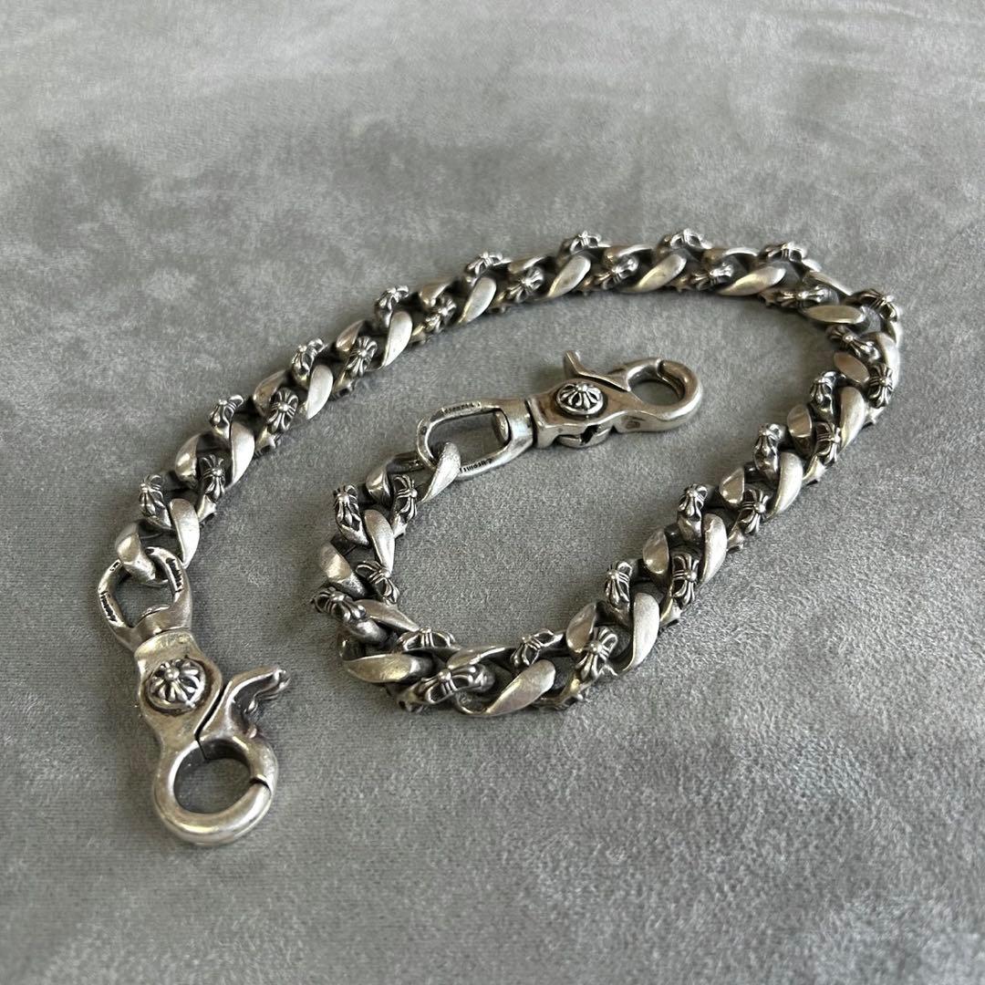 小物 silver925 wallet chain floral cross 225g