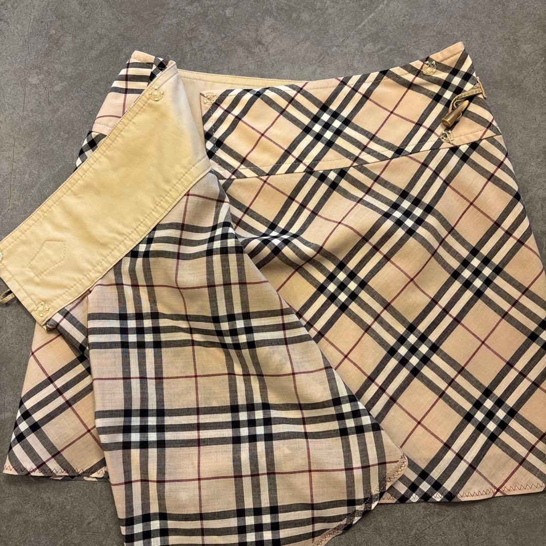美品　Burberry チェック柄ラップスカート