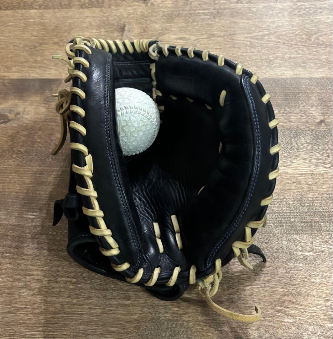 ワールドペガサス　少年用キャッチャーミット WCGJ8FED2 黒/ベージュ