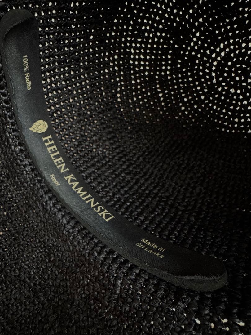 はヘレンカミンスキー　麦わら帽子　黒