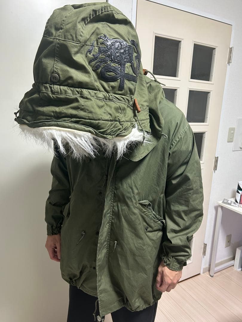 60s　70s 米軍　モッズコート　ミリタリージャケット　ビッグフード　ファー付