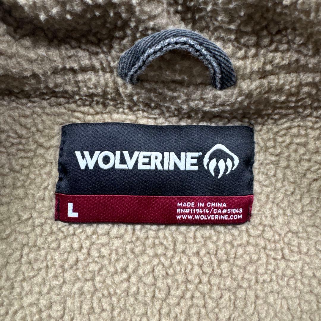 WOLVERINE古着ブラックダックベスト中ボア　S80