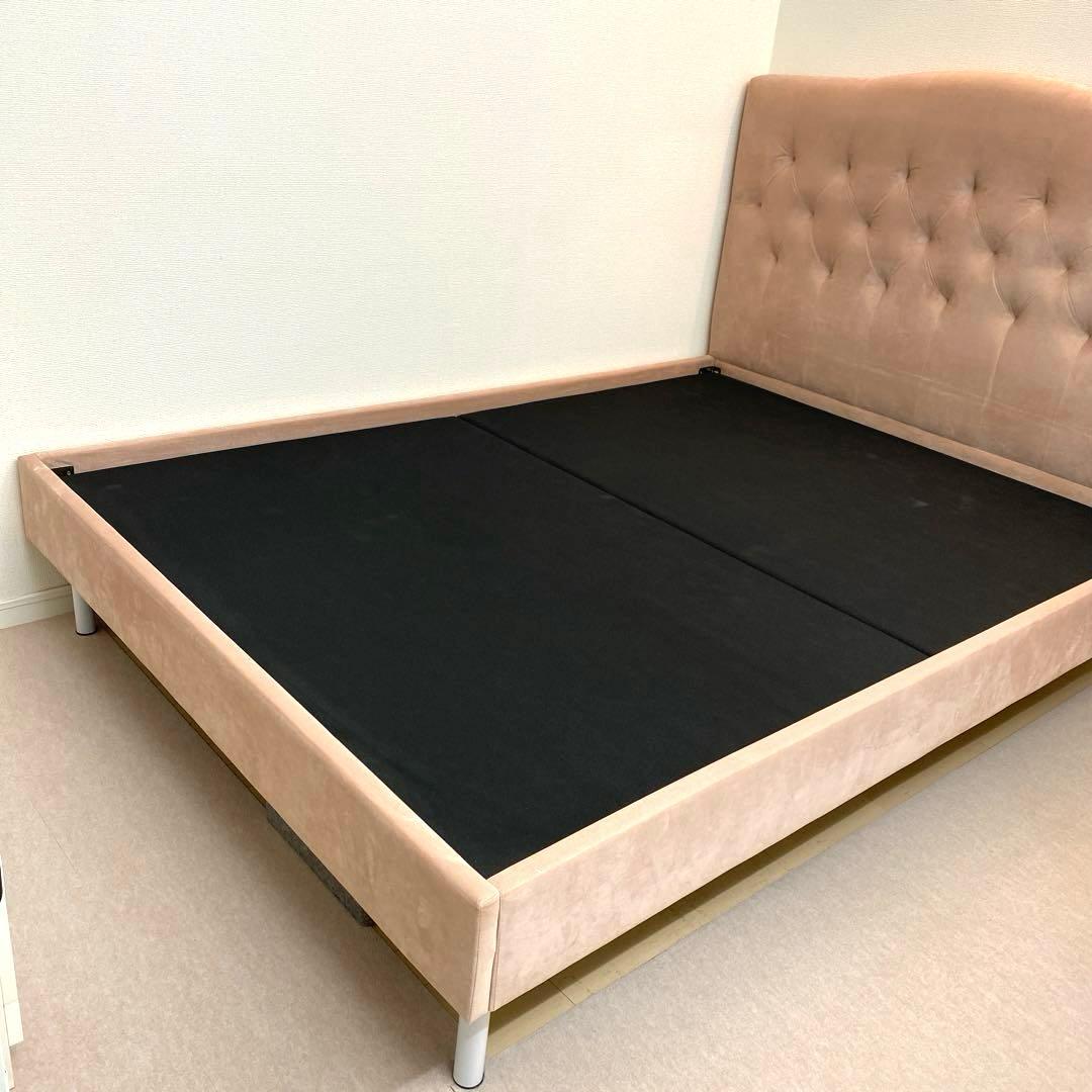 Francfranc ブリッサ ベッド ディンプル ダブル ピンク