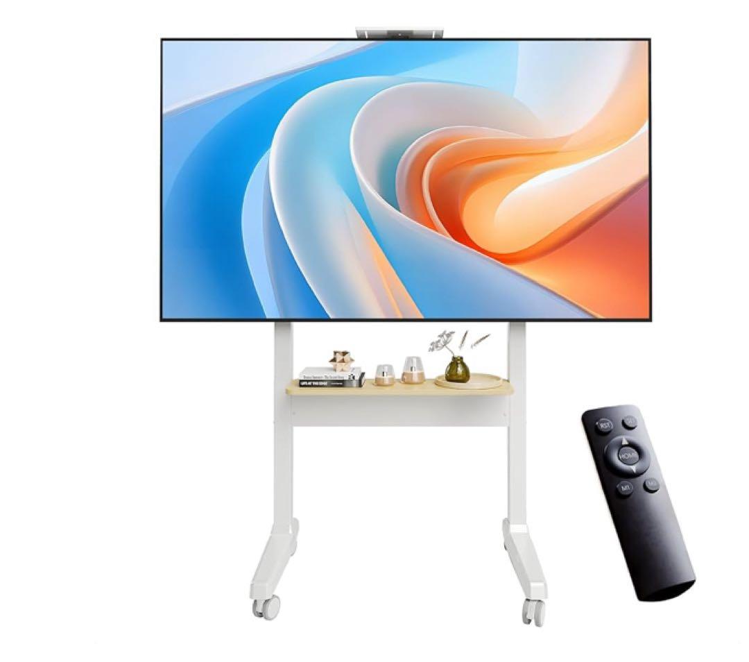 テレビスタンド 電動昇降 キャスター付き ハイタイプ テレビ台 37-86インチ