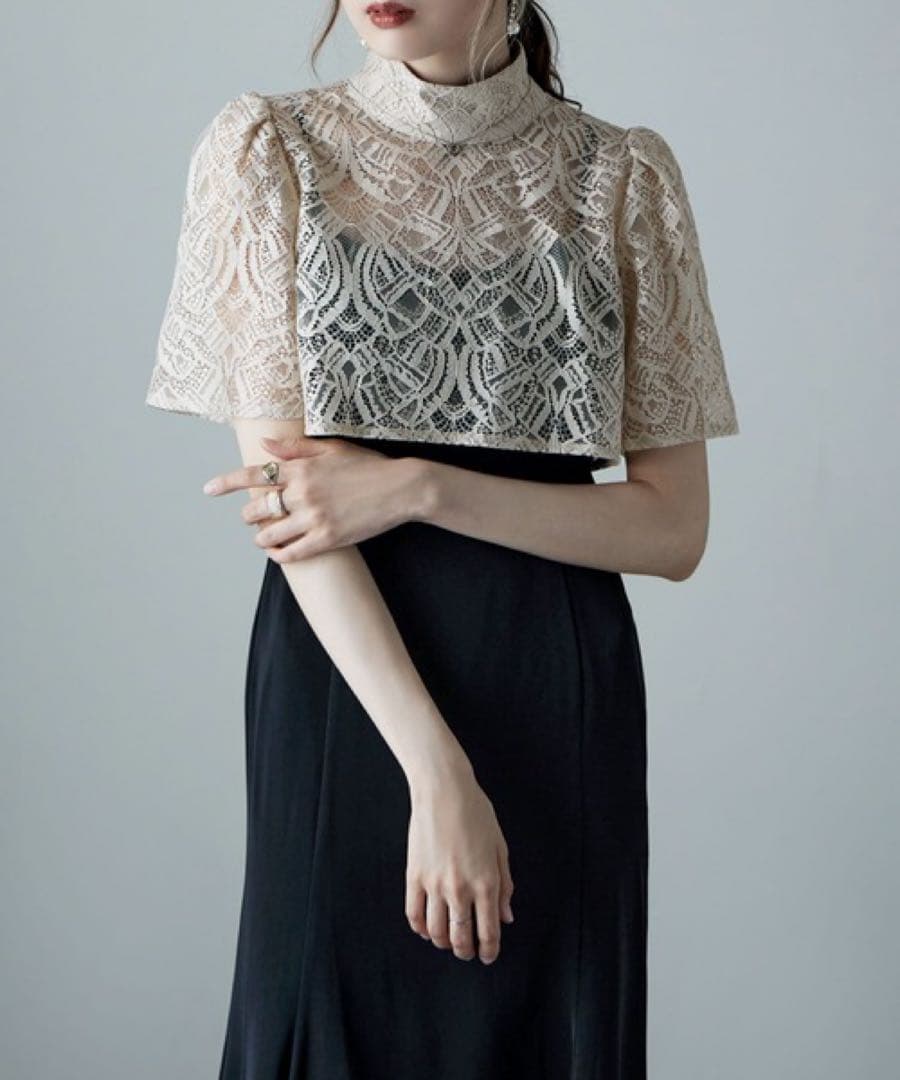 美品3wayレースボレロ&マーメイドキャミドレス　結婚式　お呼ばれ　etoll