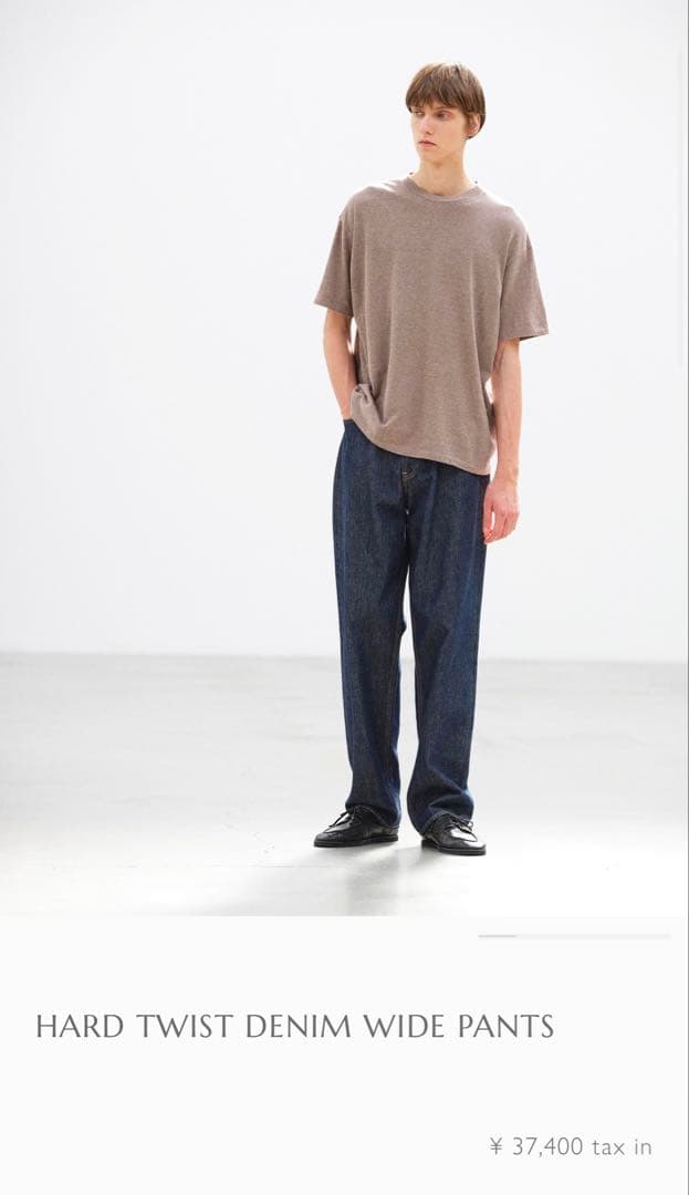 パンツ AURALEE HARD TWIST DENIM WIDE PANTS 28